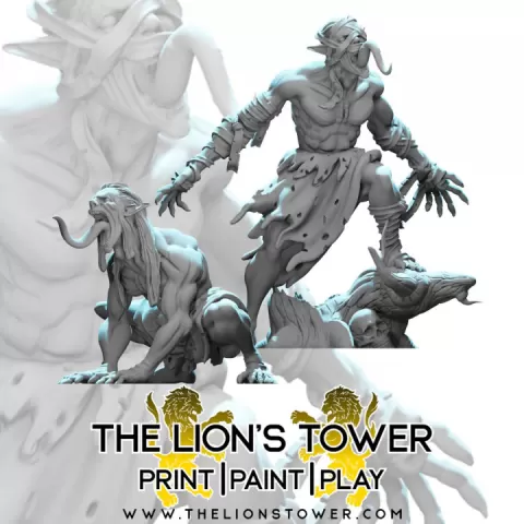 Ghasts (Set of 2 x 32mm scale presupported miniatures) by The Lion's Tower Adventurers Guild