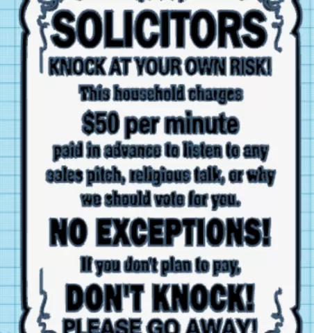 Funny Solicitors Knock at your own risk, FUNNY WALL ART, HOME DECOR, DUAL EXTRUDER, DUAL EXTRUSION