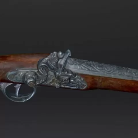 Muzzleloader pistol 3D Scan 2
