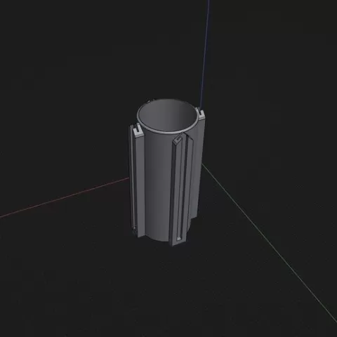 Model Rocket Engine Base W/Fin Slots