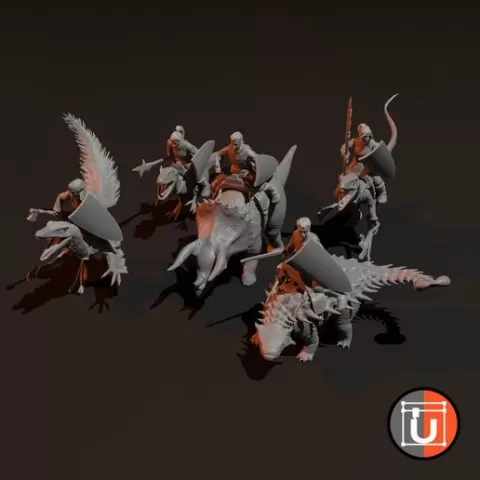 Wood Elf Dinosaur Riders