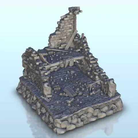 Ruins of house 15 - Modern WW2 WW1 Western Eastern Front Normandy Stalingrad by Hartolia Miniatures