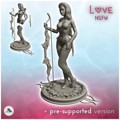 Sexy elven with arrow 8 - Figures miniatures erotica sexy xx by Hartolia Miniatures