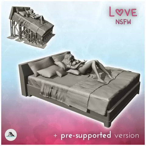 Sexy woman on bed (4) - Figures miniatures erotica sexy xx by Hartolia Miniatures