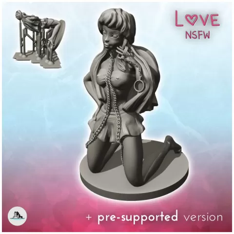 Girl with handcuffs - Figures miniatures erotica sexy xx by Hartolia Miniatures