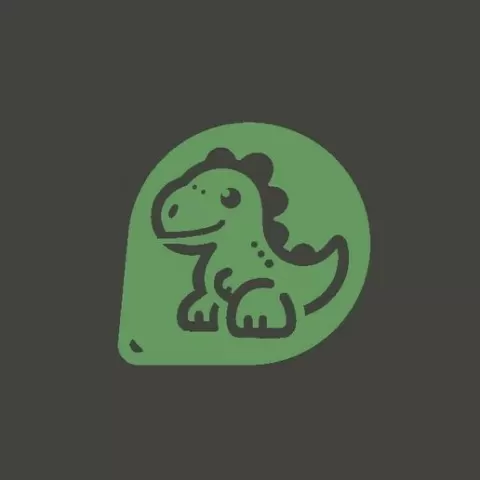 Free Cute Dinosaur Stencil 1
