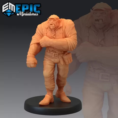 Orc Henchman / Green Skin Gangster / Mafia Stooge / Hidden Killer by Epic-Miniatures