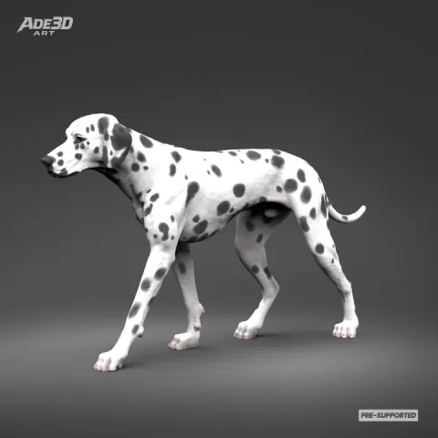 Dalmatian 3D Print Model Pose 01 by Ade3DArt
