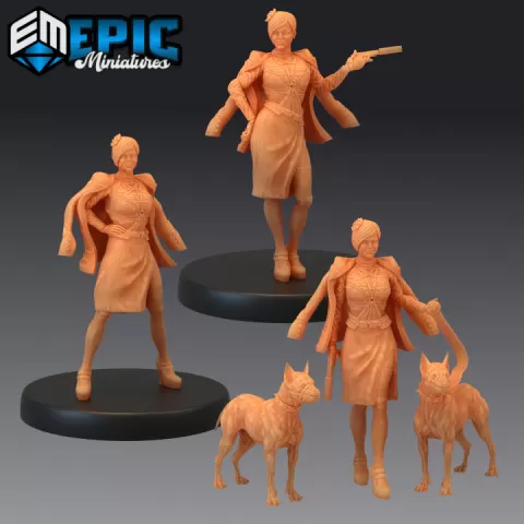 Gangster Lady Charlotte Set / 1920s Mafia / Boss of Criminal Organization / Hidden Killer by Epic-Miniatures