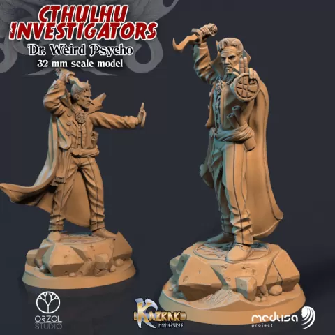 Dr Weird Psychic - Cthulhu Investigators by Sculptorium of Madness