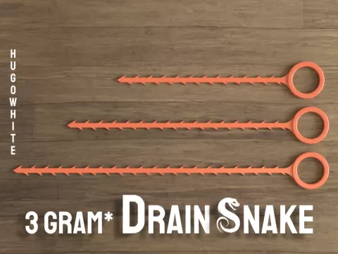 Drain Snake (Unclogger) - 15, 20, 25 cm (3 gram*)