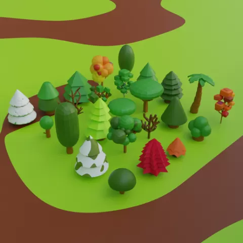 LowPoly Tree pack