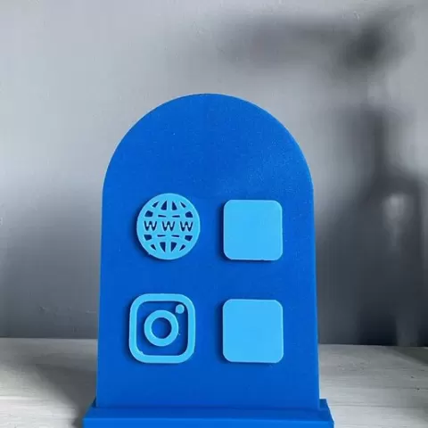 Social Media QR Display Stand | Instagram, TikTok & Business QR Holder STL