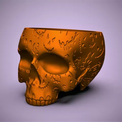 JackOLantern Skull Planter-Bowl