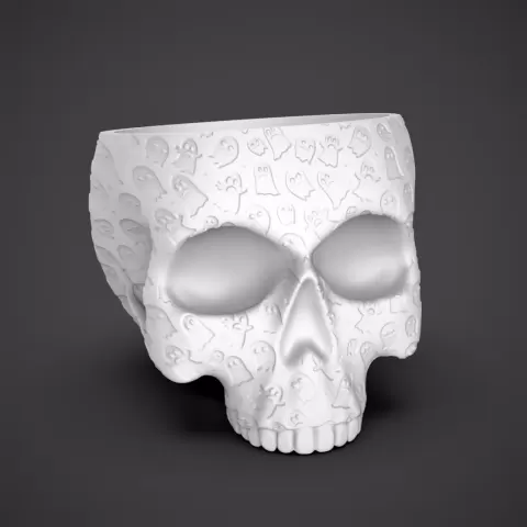 Ghosty Skull Planter-Bowl