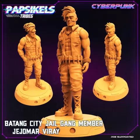 BATANG_CITY JAIL GANG MEMBER JEJOMAR VIRAY by PAPSIKELS MINIATURES