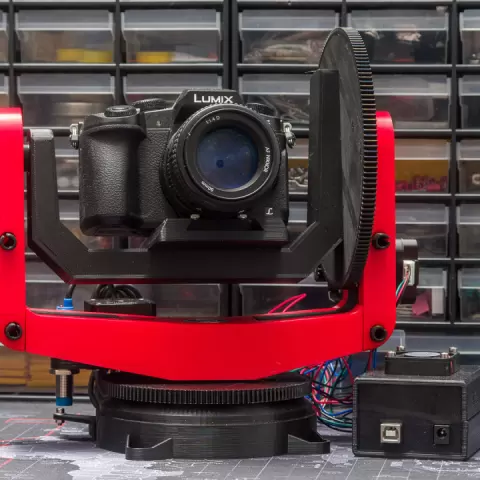 Arca Swiss mounting plate & mechanical end-stop gear for fhuable's motorised gimbal by John Aldred
