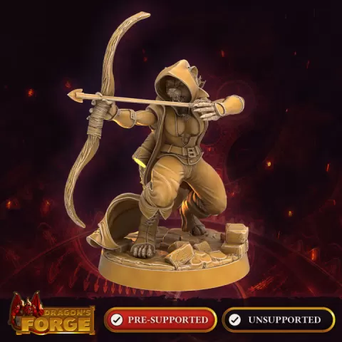 Katmandari Female Thief of the Arachnus Cowl 1 by Dragon's Forge Miniatures