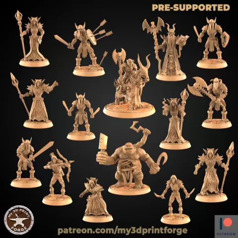 Undead BUNDLE (15 Unique pre-supported STLs) by My3DPrintForge
