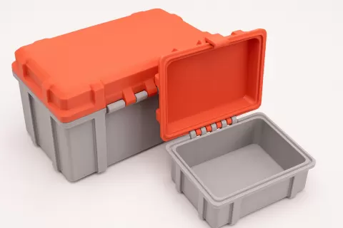 Parametric Hinged Storage Box with Snap-Fit Lid (Customizable SCAD)