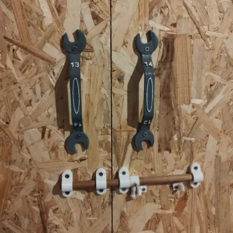 Tool cabinet handles.