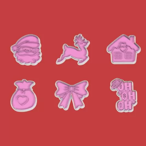 CHRISTMAS CUTTERS - SET X 6