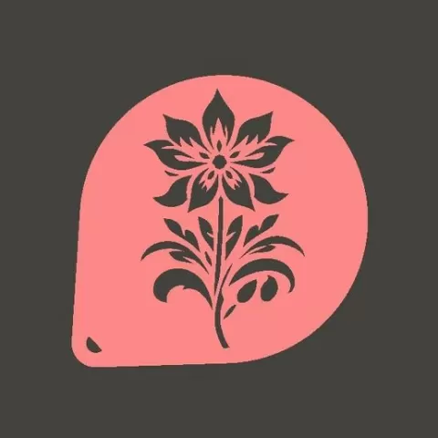 Flower Stencil model 6