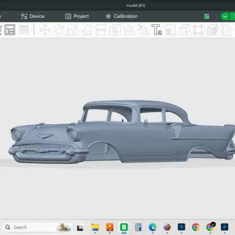 1957 CHEVROLET CHEVY 150 2 door hardtop, detailed hollow model shell style body, resin, fdm, 3d print, stl file