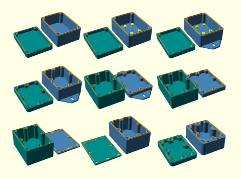 Customizable parametric stable and waterproof electronics ip65 ip67 project box enclosure case housing