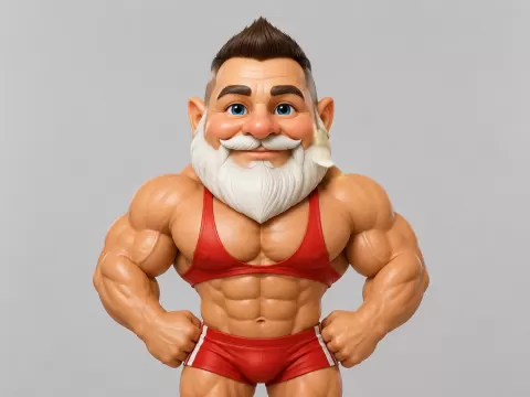Bodybuilder Gartenzwerg