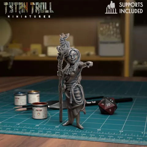 Young Witch [Pre-Supported] by TytanTroll Miniatures