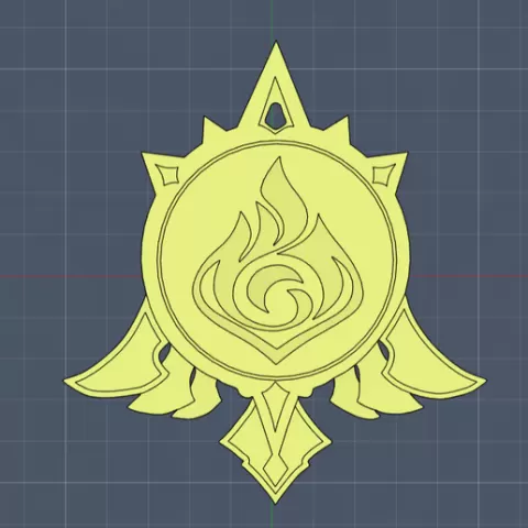 Phyro Vision - Genshin Impact - SuperLite Flat design