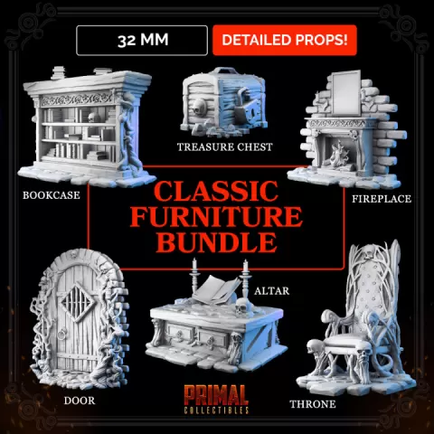 32mm Props and furnitures - MASTERS OF DUNGEONS QUEST by PRIMAL Collectibles