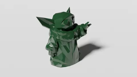Low Poly Grogu (Baby Yoda) (No Supports) (FIXED)