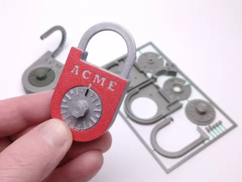 3-Digit Combination Padlock Kit Card