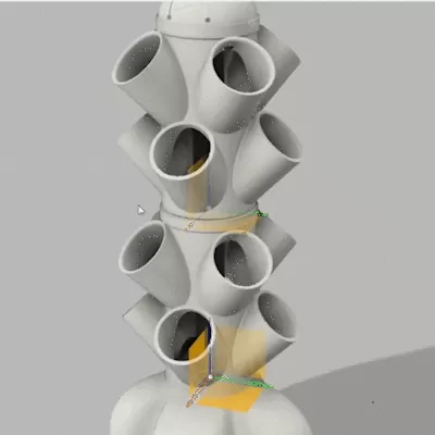 3D printable hydroponic herb tower