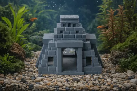 Mayan Pyramid Aquarium Decor