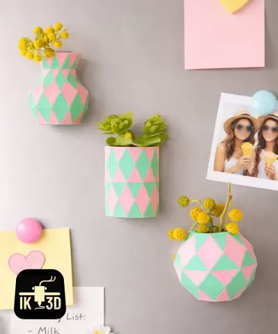 Low Poly Vase Magnet / No Supports