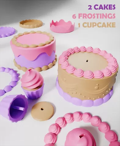 Cupcake & 2 Cakes Modular Set