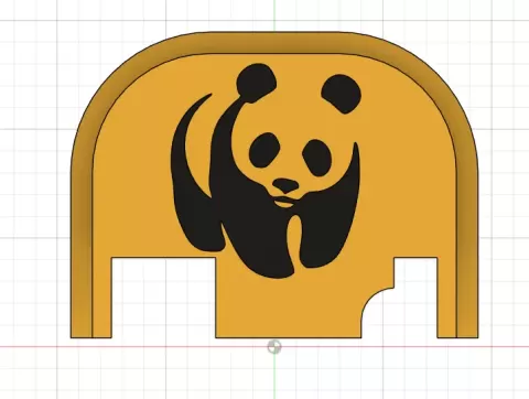 engraved WFF panda backplate - N0FR33B33Z
