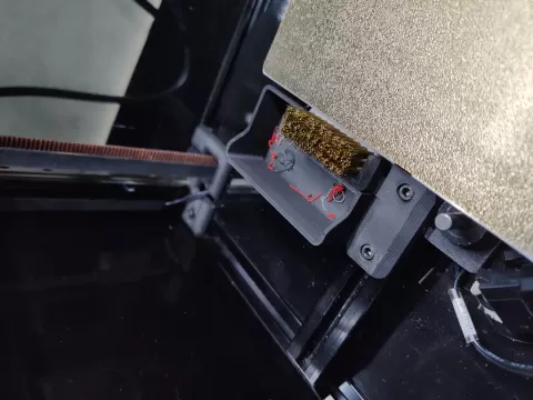 Nozzle Scrubber with a Little Bucket for Voron 2.4