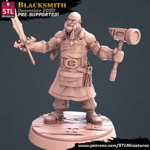 Blacksmith by STL Miniatures