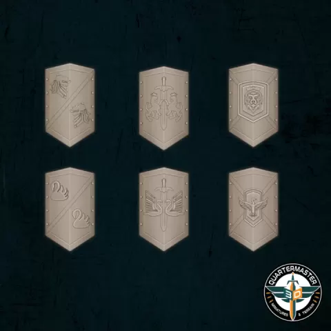 Knight Shield Multi-pack by Quartermaster3D