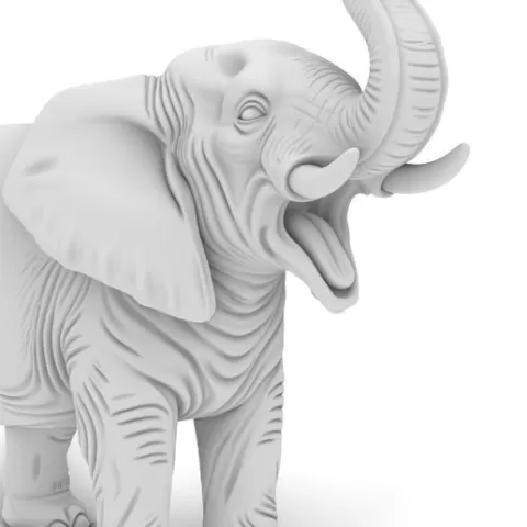 Baby Elephant Joy – Cute Trumpeting Elephant Figurine / Niedliche trompetende Elefanten‑Figur
