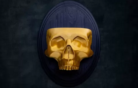 Skull Sconce LED Tea Light Holder (Pre Supported)