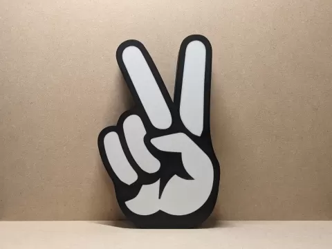 V-sign Lightbox Led Lamp