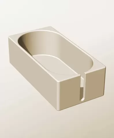 CX96-65-SS Stackable slotted bin box module for creative decor
