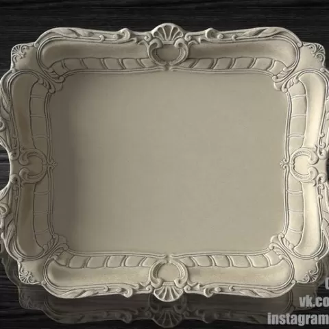 Tray with molding