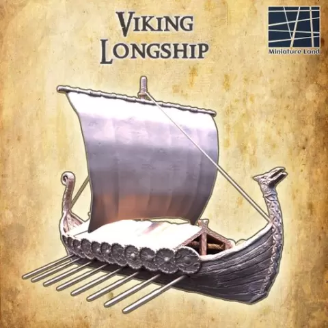 Viking Longship 28 mm Tabletop Terrain