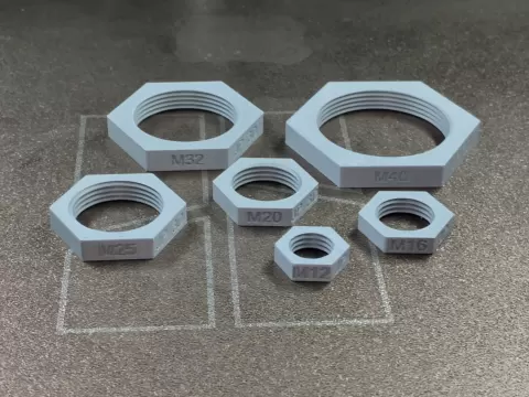 Cable Gland Nut Set M12 - M40